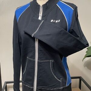 BCBG Black and Blue Bomber Jacket